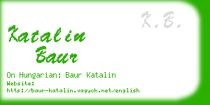 katalin baur business card